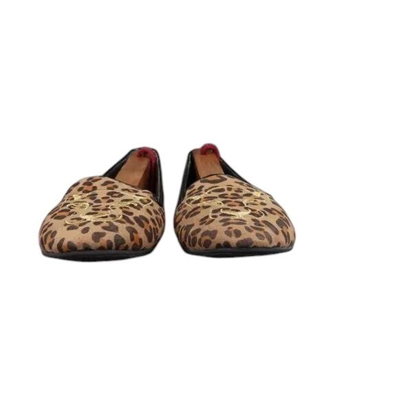 Abound Shoes Womens 5.5 Flats Fashion Slip On Leopard Print Embroidered Slipper - Picture 6 of 15